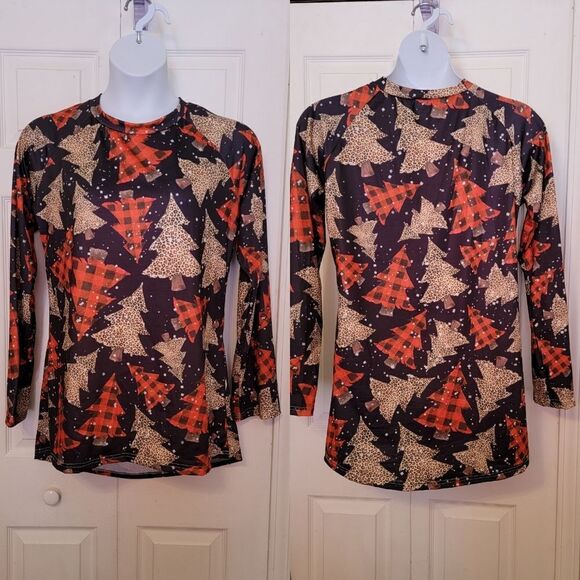 #291 Long Sleeve, leggings Material Crewneck Top, size. L - Picture 1 of 4